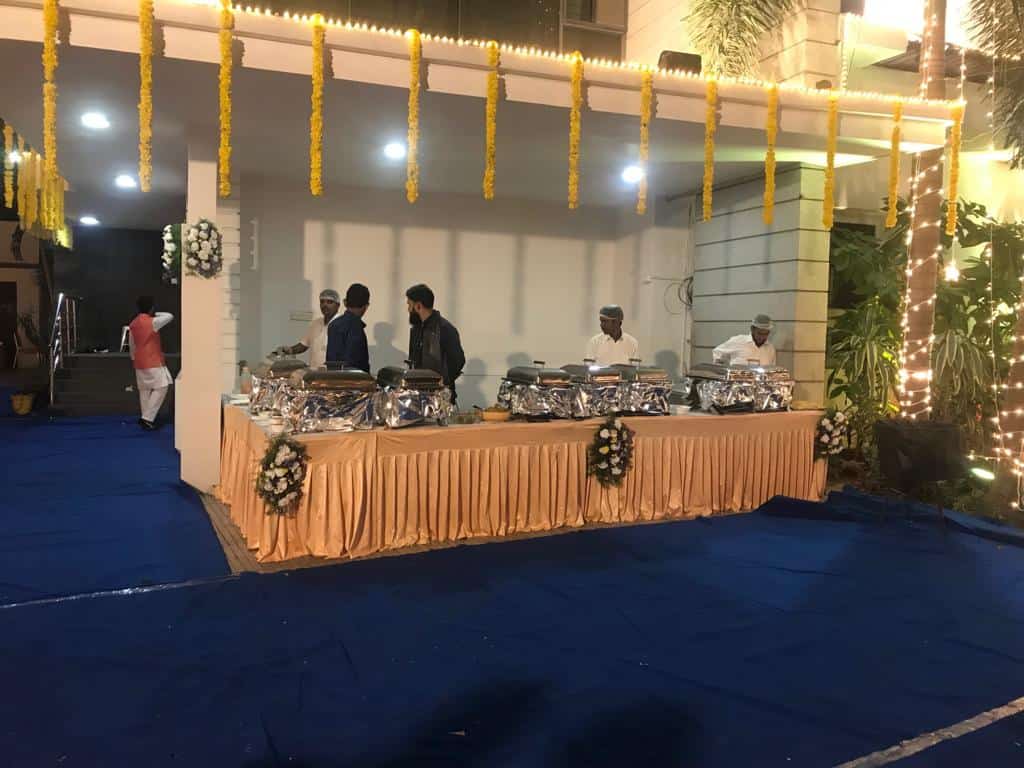 Buffet setup by Hyderabad Tenthouse